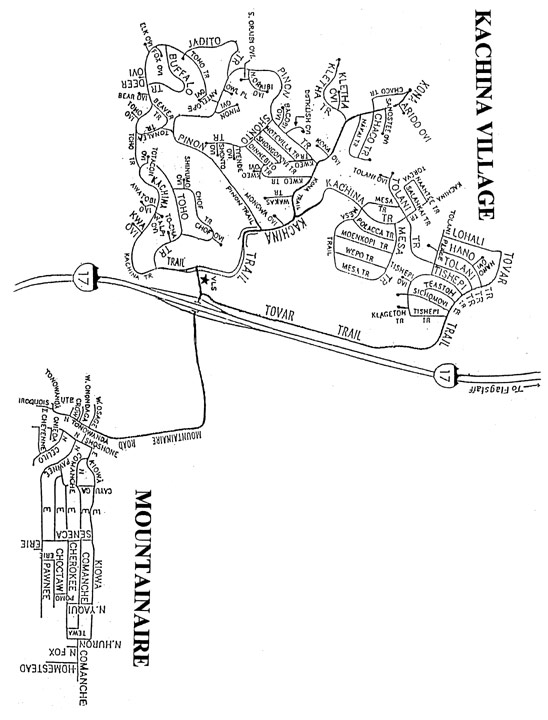 Flagstaff AZ Maps Kachina Village Maps Mountainaire Maps